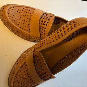 Earth Caramel Perforated Slip-Ons